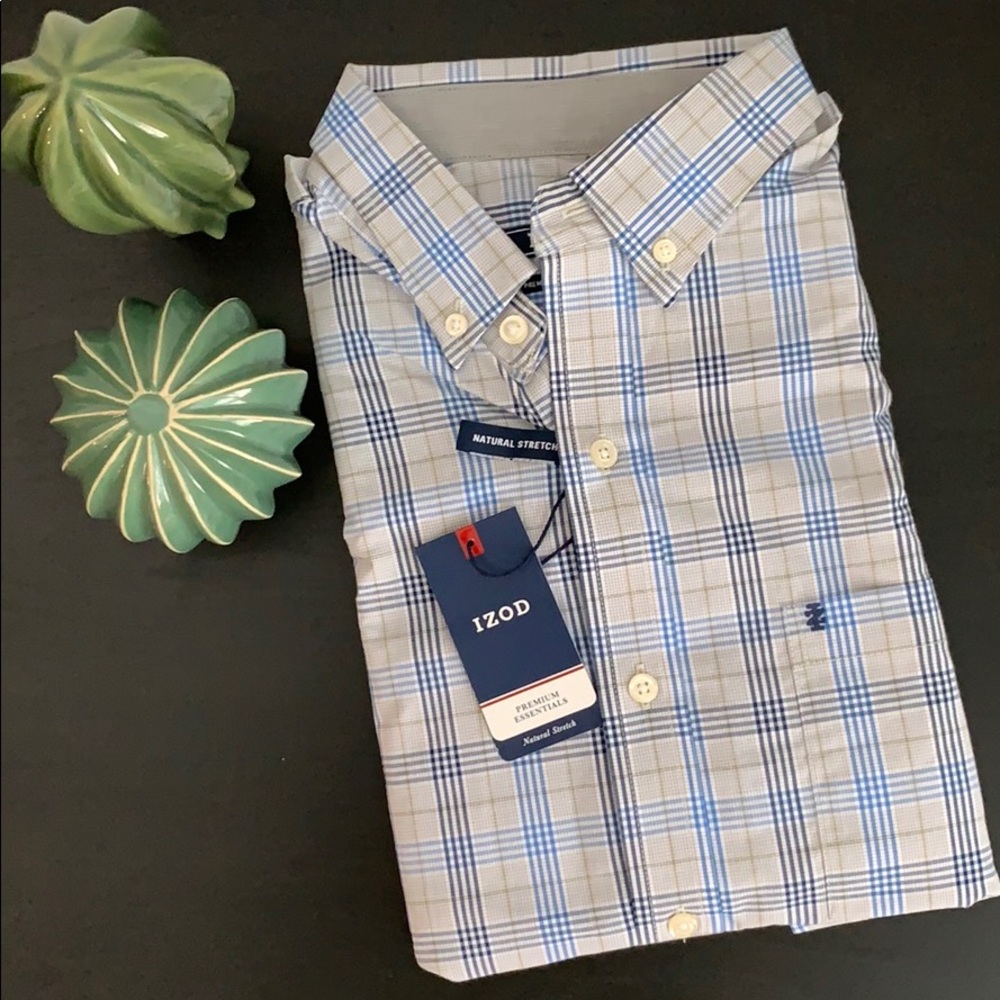 IZOD Plaid Stretch Dress Shirt
